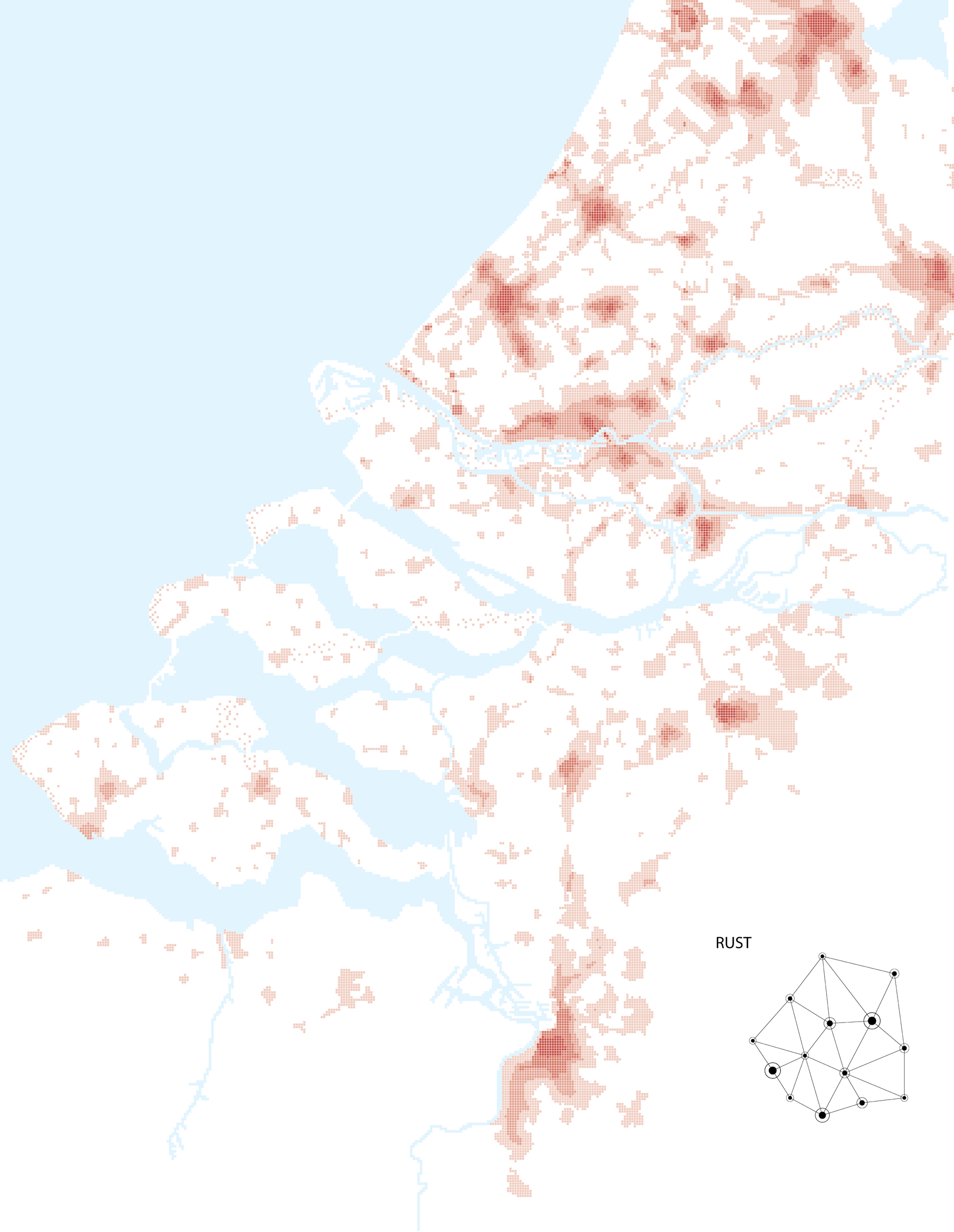 Calm: A network of small, compact urban cores