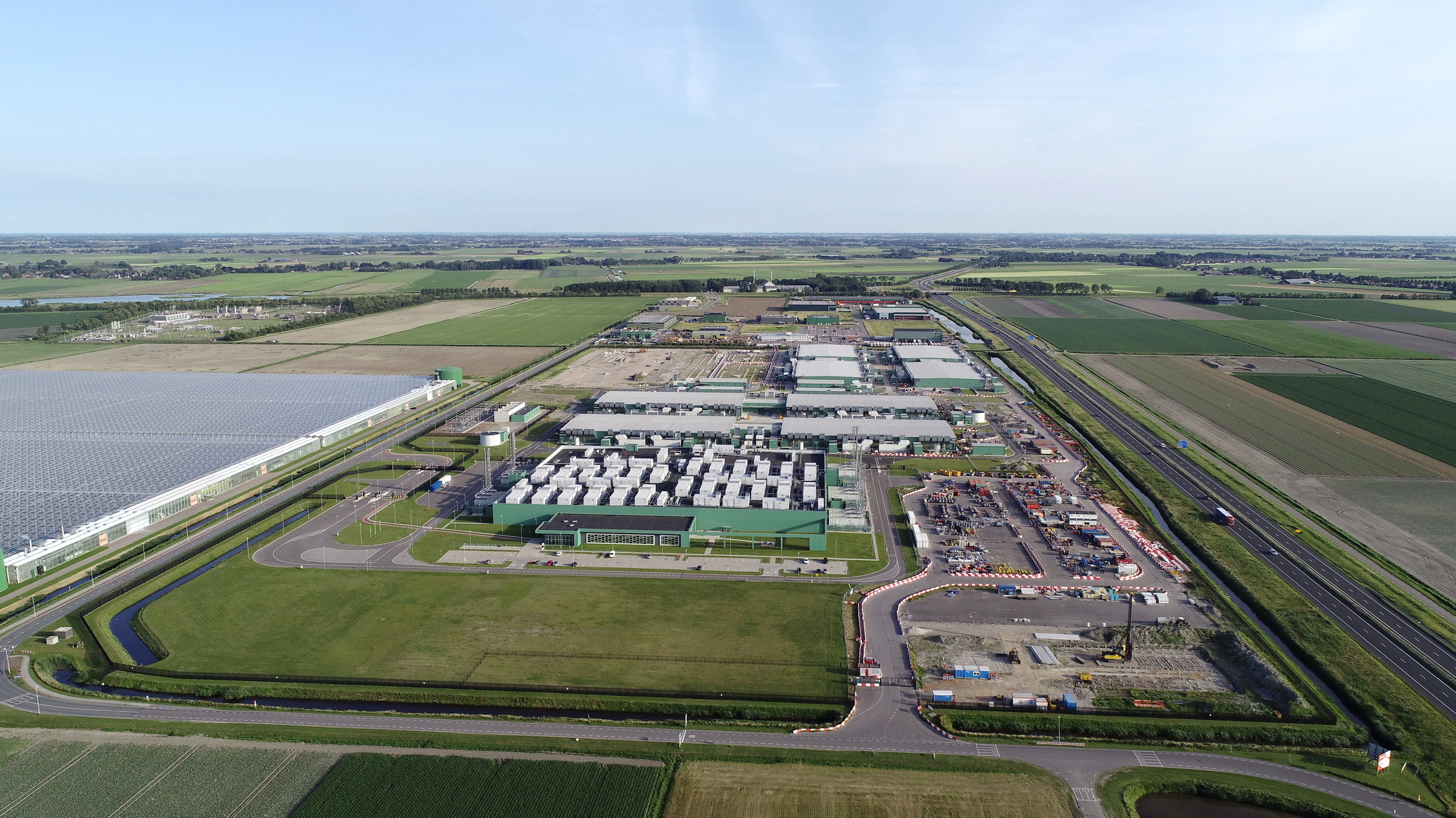 Aerial photo of Agriport data centers 